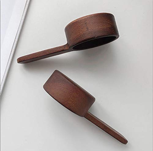  Offee Spoons, Wooden Tablespoon Scoop, CISHNOU Wooden Coffee Ground Spoon, Measuring For Ground Beans Or Tea, Soup Cooking Mixing Stirrer Kitchen Tools Utensils, 1 Wooden Tea Scoop(3.86 Inches)