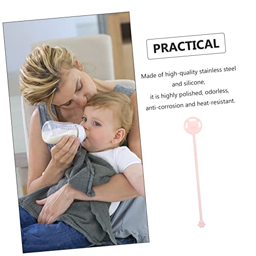  Healifty Milk Mixing Coffee Mixer Coffee Tamper Set Silicone Stirring Beverage Stirring Stainless Steel Mixing Mixing Stirrer Stirring Sticks Coffee Stirring