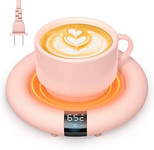  Coffee Mug Warmer, 2022 EasyAcc Coffee Warmer For Desk [with Silicon Cup Lid] Smart Mug Warmer Auto Shut Off, 3 Temp Setting To 167℉, Touch Switch, LED Display Cup Warmer For Office Home -Coffee Gift