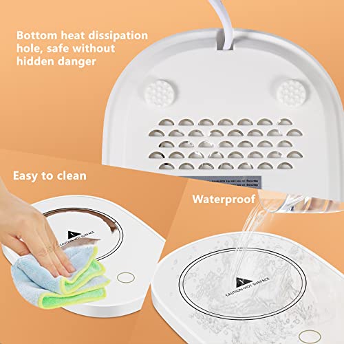  Coffee Mug Warmer, Auto Shut On/Off Electric Candle Wax Warmer, Temperature Heating Smart Coffee Warmer For Tea Beverage Milk Cocoa Water Office Home Travel