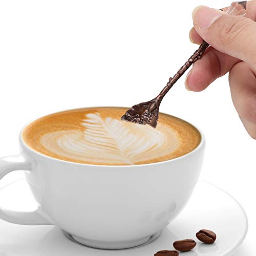  Coffee Spoons,3Pcs Vintage Tea Scoops Zinc Alloy Teaspoon Stirring Mini Creative Tableware Stir Bar Spoon For Coffee Tea Dessert