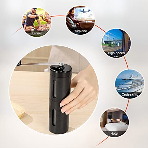  Manual Coffee Grinder With Adjustable Settings, Espresso To Coarse For Office, Home, Coffee Grinder For Drip Coffee, Espresso, French Press. For Coffee Maker. Black.Ceramic Cutter Head