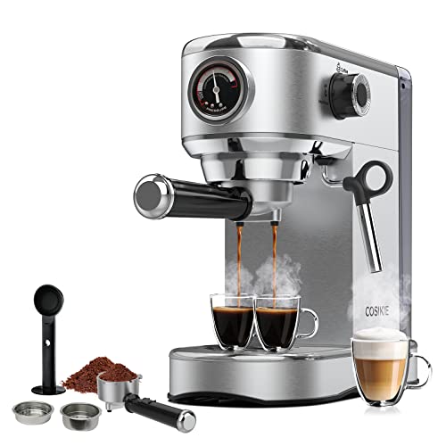 Spresso Machine, Expresso Coffee Machines With Steamer, Cappuccino Machine, Upgraded 15 Bar Espresso Machine Maker With Milk Frother For Cappuccino Latte Macchiato, Christmas Coffee Gifts,1450W
