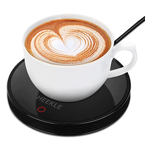 Coffee Mug Warmer For Desk, Heekle Smart Coffee Cup Warmer With Auto Shut Off, 2 Temperature Settings Electric Mug Warmer Candle Warmer, Portable Tea Warmer For Travel Office And Home Black (No Cup)