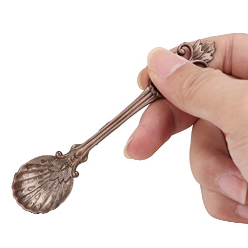  Coffee Spoons,3Pcs Vintage Tea Scoops Zinc Alloy Teaspoon Stirring Mini Creative Tableware Stir Bar Spoon For Coffee Tea Dessert