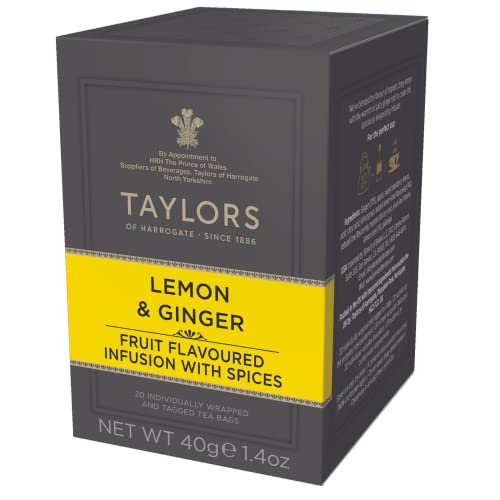  Of Harrogate Lemon & Ginger Herbal Tea, 20 Count (Pack Of 6)