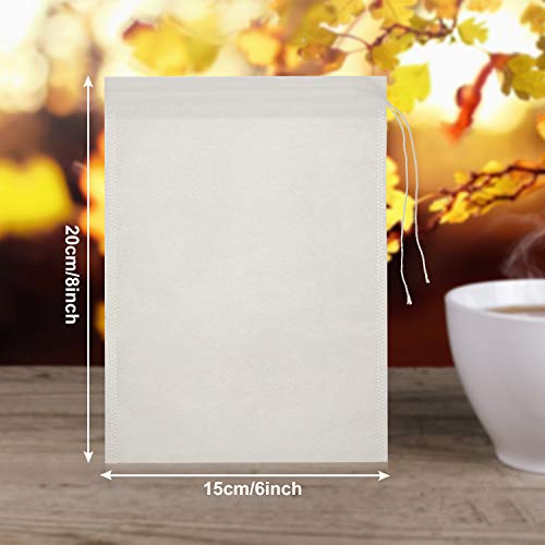  100 Pieces Cold Brew Coffee Filter Bag Disposable Fine Mesh Filter Bags Food Strainer Bags Practical Mesh Brewing Bags With Drawstring For Coffee, Cold Brew, Concentrate, 6 X 8 Inch