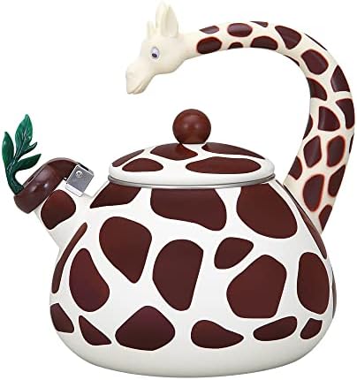  Whistling Tea Kettle For Stove Top Enamel On Steel Teakettle, Supreme Housewares Strawberry Decor Design Teapot Water Kettle Cute Kitchen Accessories Teteras (2.3 Quart, Strawberry)