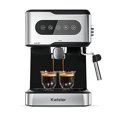  Espresso Machine 20 Bar Espresso Coffee Maker Cappuccino Machine With Milk Frother, Coffee Machine With Digital Touch Panel, 50 OZ Removable Water Tank, Stainless Steel