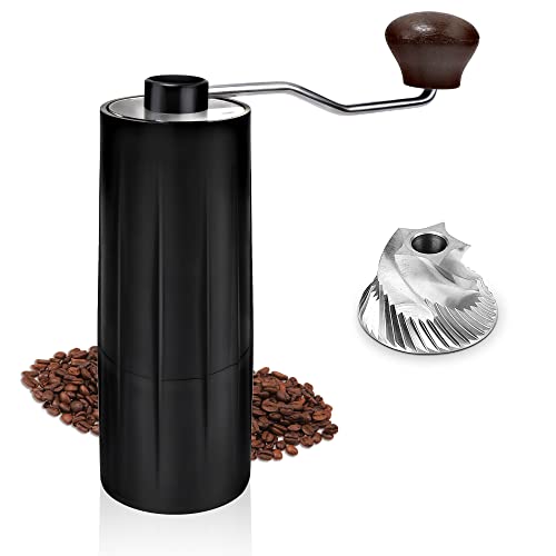  Nual Coffee Bean Grinder OMeJia Hand Handheld Coffee Grinder Manual Burr Crank Coffee Grinder Portable Camping Travel Coffee Grinder