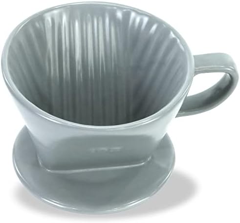  Pour Over Ceramic - Coffee Dripper Ceramic Coffee Maker With 3 Holes Flat Bottom, Porcelain Slow Filter Cone For Travel, Camping, Office, Home, Coffee Maker Brew