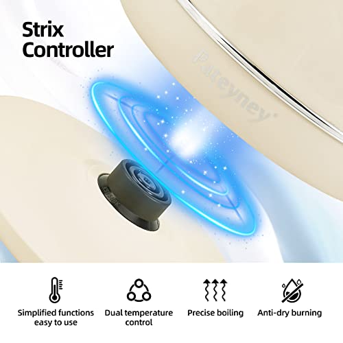  Electric Kettle,Tea Kettle,1.7 Litre Retro Style Kettle,Kitchen Countertop Coffee Tea Hot Water Kettle,Double Wall 304 Stainless Steel BPA Free Hot Water Boiler,Auto Shut-Off And Boil-Dry Protection (Cream)