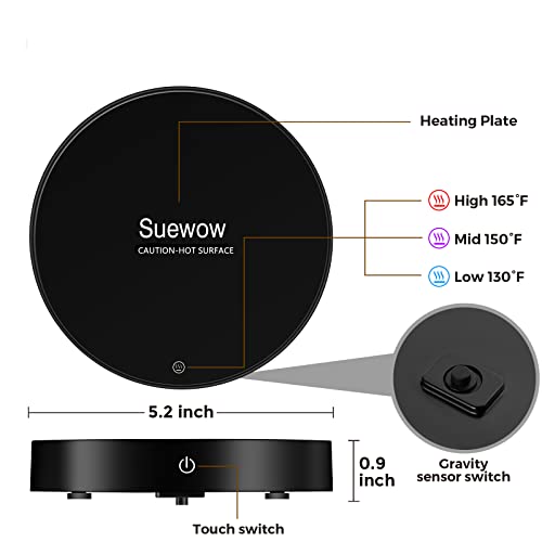  Coffee Mug Warmer And Smart Cup Warmer,Mug Warmer For Desk,Electric Beverage Warmer With 3 Temperature Settings With Auto On/Off, Auto Power-Off Protection, Candle Wax Cup Warmer Heating Plate