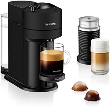  Nespresso Vertuo Next Coffee & Espresso Machine NEW By Breville, Light Grey, Coffee Maker And Espresso Machine + Nespresso Capsules VertuoLine Medium And Dark Roast Coffee, 30 Count Coffee Pods