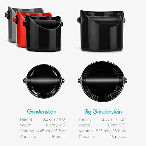  Dreamfarm Grindenstèin | Modern Espresso Knock Box | Sturdy & Compact Coffee Knock Box | Space-Saving Coffee Ground Bin With Durable Knock Bar | Easy-To-Clean Espresso Knock Boxes | Black