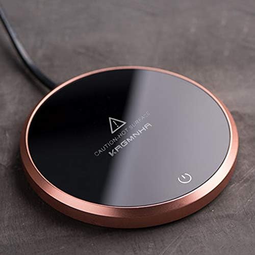  Coffee Mug Warmer - KRGMNHR 18Watt Auto Shut Off Cup Warmer For Home Office Desk Use, Electric Beverage Warmer Heating Plate For Cocoa,Tea, Water, Milk, Rose Gold