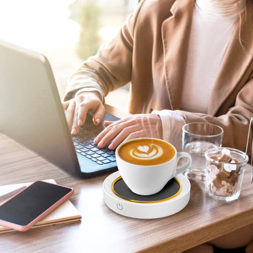  Coffee Mug Warmer, Coffee Warmer For Desk, With Auto Shut Off - 2 Temperature Setting With Light, Smart Coffee Warmer, Electric Beverage Warmer For Coffee, Hot Cocoa, Tea, Milk