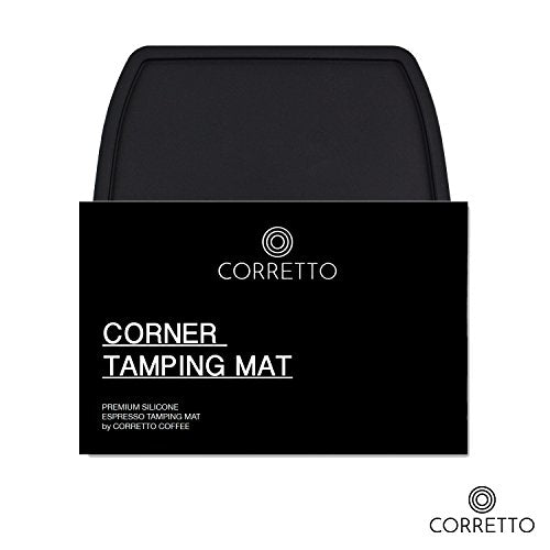  Corretto Espresso Tamping Mat - Luxury High-Grip And Food-Safe Black Silicone Corner Tamper And Packing Mat To Protect Your Worktop