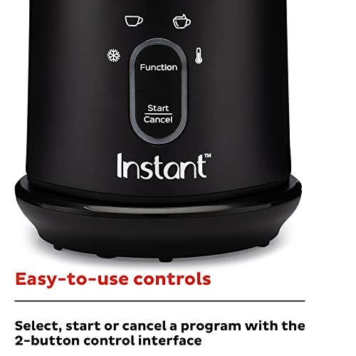  Milk Frother, 4-in-1 Electric Milk Steamer, 10oz/295ml Automatic Hot And Cold Foam Maker And Milk Warmer For Latte, Cappuccinos, Macchiato, From The Makers Of Instant Pot 500W, Black
