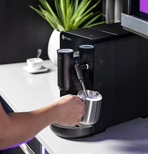  Rofile Automatic Espresso Machine + Milk Frother | Brew In 90 Seconds | 20 Bar Pump Pressure For Balanced Extraction | Five Adjustable Grind Size Levels | WiFi Connected For Customization | Black
