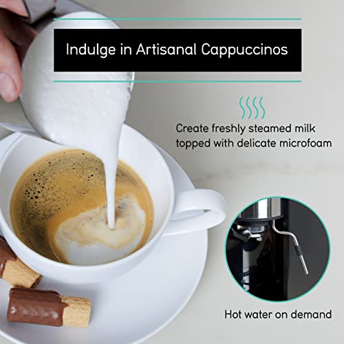  Espresso Machine, Quick-Brew Espresso Maker With Milk Frother & 1.3 Liter Removable Water Tank