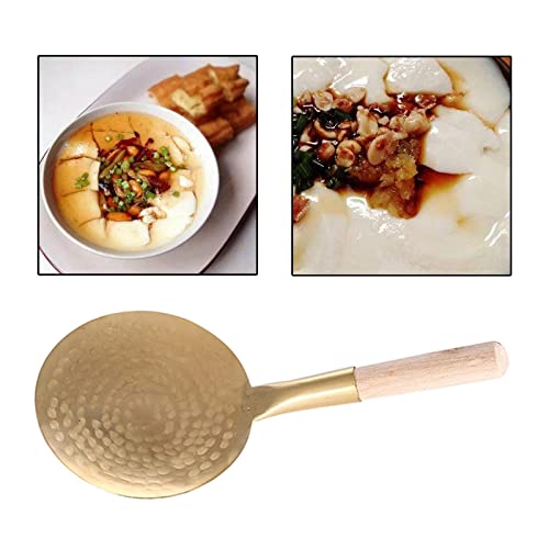  2pcs Household Copper Tofu Scoop Bean Curd Spoon Resuable Portable Washable