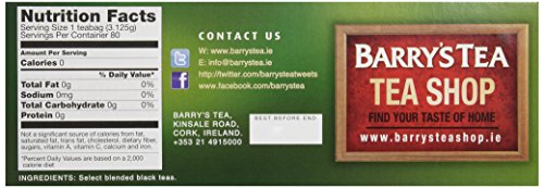 Barry's Tea Irish Breakfast Tea Bags - 80 Count