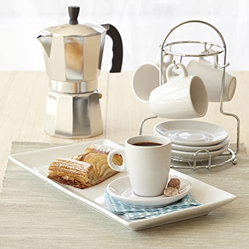  USA B120-45V Extra Large Aluminum Stovetop 12-cup Classic Italian And Cuban Espresso Maker (B120-45V), Silver
