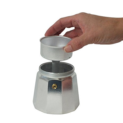  "Italia Espresso Maker, Aluminium, Silver, 150 Ml