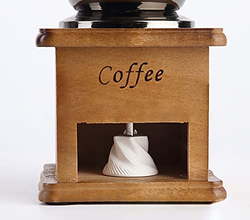  Ini Manual Coffee Grinder, Vintage Style Wooden Hand Grinder Hand Coffee Grinder Roller Classic Coffee Mill Hand Crank Coffee Grinders For Drip Coffee French Press