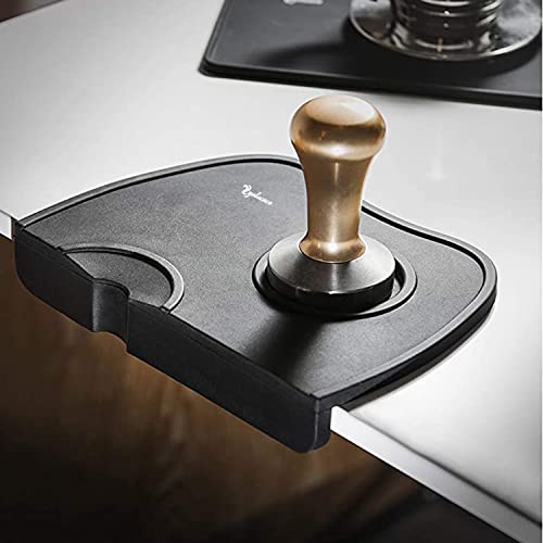  Yolococa Thick Tamper Mat Corner Tamping Pad Silicone Food Grade Non-Slip Espresso Accessory