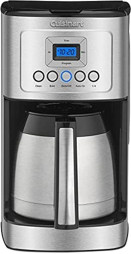 Cuisinart Coffee Maker, 14-Cup Glass Carafe, Fully Automatic For Brew Strength Control & 1-4 Cup Setting, Stainless Steel, DCC-3200P1