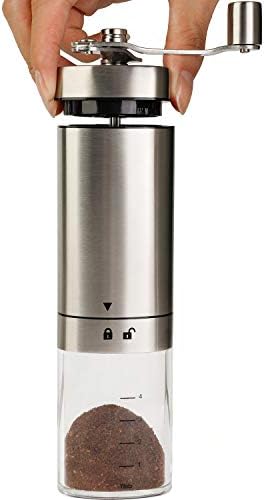  Manual Coffee Grinder Conical Burr Mill With Adjustable Setting Portable Hand Crank Coffee Bean Grinder (Manual Coffee Grinder)