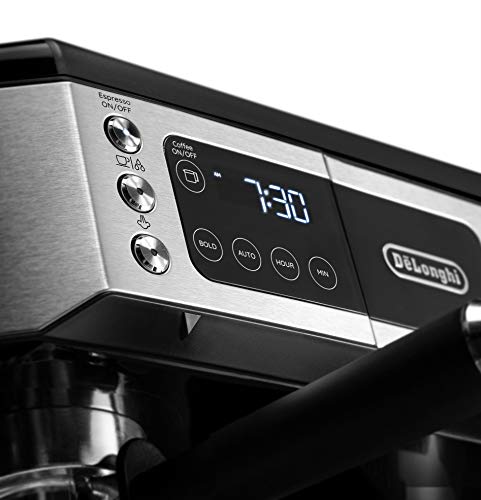 De'Longhi All-in-One Combination Coffee Maker & Espresso Machine + Advanced Adjustable Milk Frother & Stainless Steel Milk Frothing Pitcher, 12 Ounce (350 Ml), Barista Tool, Frother Jug, 12 Oz