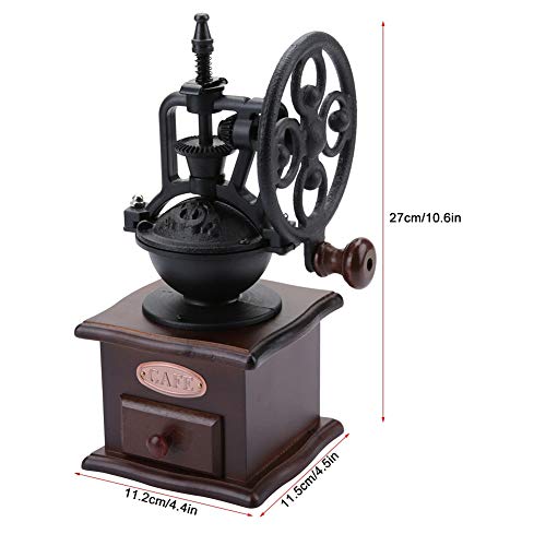 Vintage Style Manual Coffee Grinder, Manual Coffee Bean Grinder, Pepper Spice Hand Mill, Retro Design Coffee Bean Hand Grinder