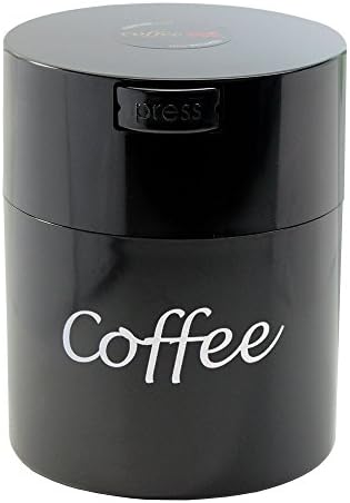  The Ultimate Vacuum Sealed Coffee Airtight Container, 1/2-Pound, Black
