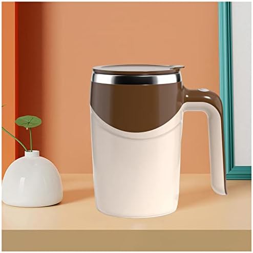  Automatic Magnetic Stirring Coffee Mug, Self Stirring Mug Magnetic Stirring Cup Rotating Home Office Travel Mixing Cup Suitable For Coffee/Milk/Tea/Hot Chocolat (White)