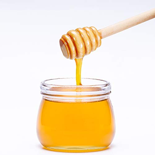  Honey Dippers 6 Inch, 20PCS Premium Wooden Honey Stirrer For Honey Jar Dispense Drizzle Honey And Wedding Party Gift