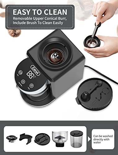 Burr Coffee Grinder, Adjustable Burr Mill With 35 Precise Grind Settings, Electric Coffee Grinder For Espresso/Drip/Percolator/French Press/American/Turkish Coffee Makers, 120V/200W, Black
