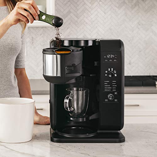 Ninja Hot And Cold Brewed System, Auto-iQ Tea And Coffee Maker With 6 Brew Sizes, 50 Fluid Ounces, 5 Brew Styles, Frother, Coffee & Tea Baskets With Glass Carafe (CP301)