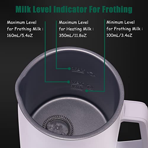  Electric Milk Frother, Automatic Hot Or Normal Temperature Milk Foam Function,4-in-1 Functionality For Latte Coffee Hot Chocolates Cappuccino
