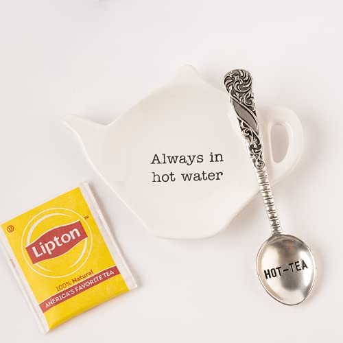  Home Kitchen Circa Tea Time Teapot Tea Bag Spoon Rest Sets 42600444 (Always In Hot Water)