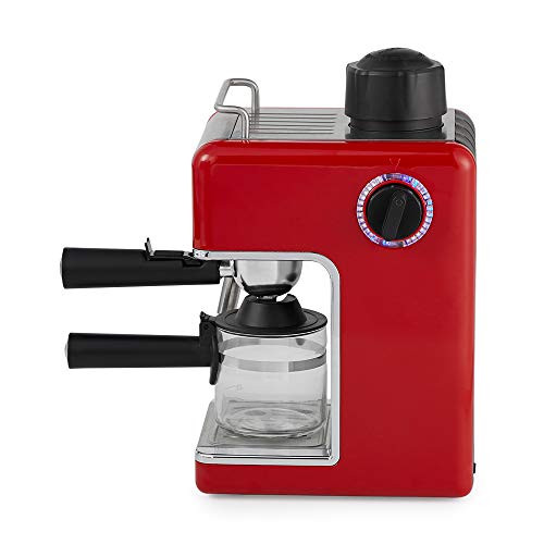  Ene Casa 3.5 Bar Espresso Cappuccino Latte Machine Maker With Frother, Red