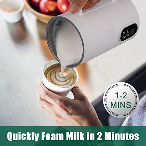  Electric Milk Frother, Automatic Hot Or Normal Temperature Milk Foam Function,4-in-1 Functionality For Latte Coffee Hot Chocolates Cappuccino