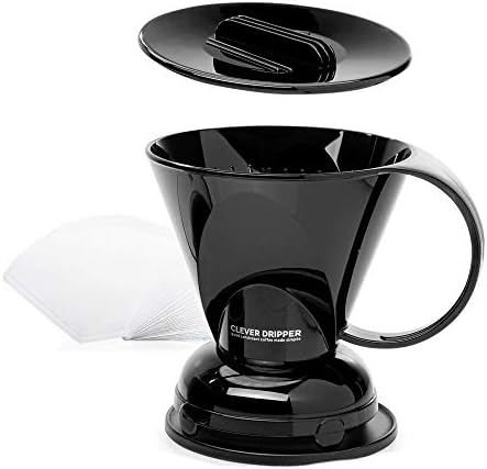  Coffee Dripper And Filters, Large 18 Oz (Cloud)| Barista's Choice| Safe BPA Free Plastic|Includes 100 Filters