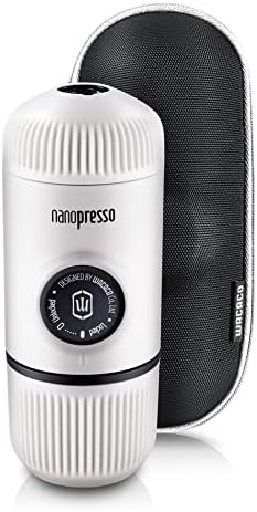 Wacaco Nanopresso Portable Espresso Maker Bundled With Nanopresso Protective Case, Upgrade Version Of Minipresso, 18 Bar Pressure, Extra Small Travel Coffee Maker, Manually Operated