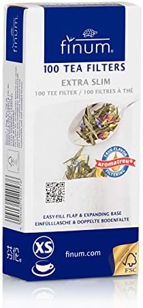  Disposable Paper Tea Filter Bags For Loose Tea, Brown, Large, 100 Count