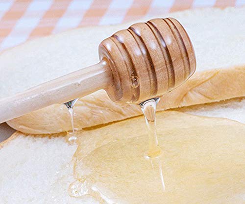  YYGMSS Wooden Honey Dipper Stick Collecting Dispensing Drizzling Jam Portable Wedding Party (8cm, 50)