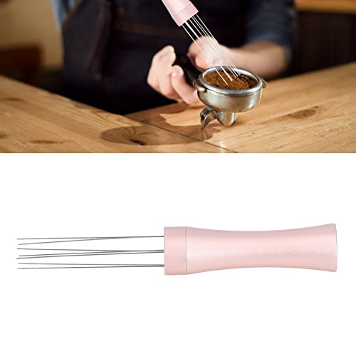  Stainless Steel Coffee Needle Stirrer, Aluminum Alloy Polished Wear Ressitant Coffee Needle Stirring Distributor For Coffee Bar(Rose Gold)