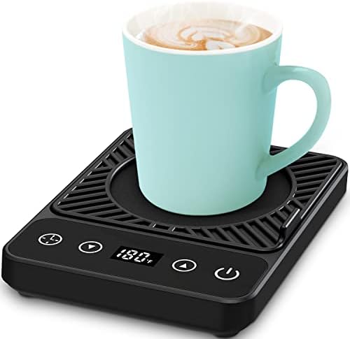  Ug Warmer Coffee Warmer With Automatic Shut Off To Keep Temperature Up To 131℉/ 55℃ With A Silicone Mug Cover Safely Use For Office/Home To Warm Coffee Tea Milk Candle Heating Wax (White)